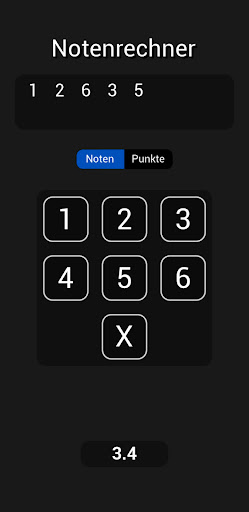 Android application Notenrechner screenshort