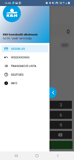 Android application K&H SoftPOS mobilalkalmazás screenshort