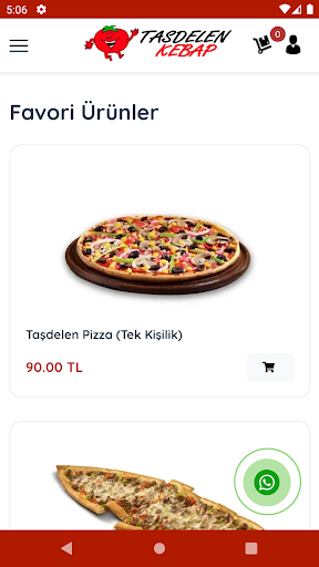 Android application Taşdelen Kebap screenshort