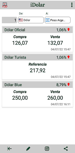 Android application iDolar FJD screenshort
