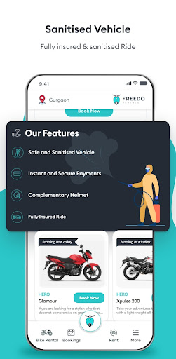 Android application Freedo Rentals Bike Rental App screenshort