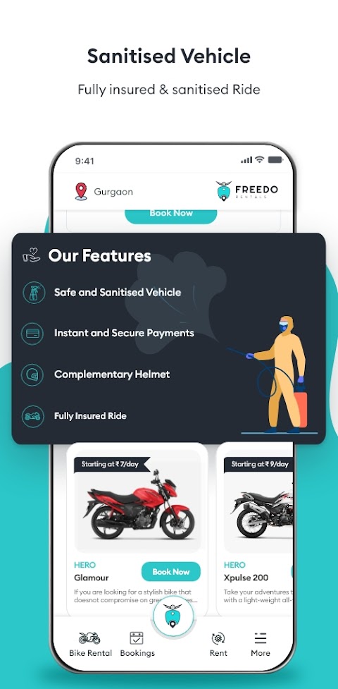 Freedo Rentals Bike Rental Appのおすすめ画像1
