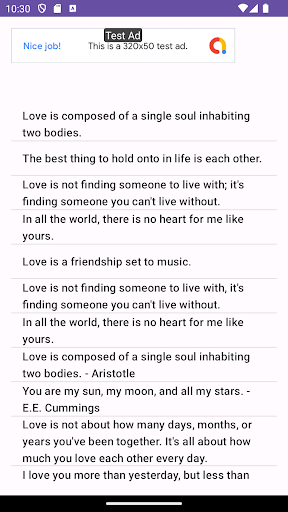 Love Quotes 365 Screen 2