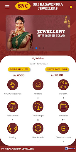 Android application Sri Ragavendra Jewellers screenshort