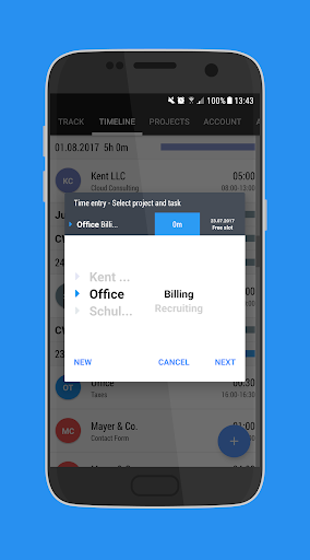 Time and Bill - Time Tracking Screen 3