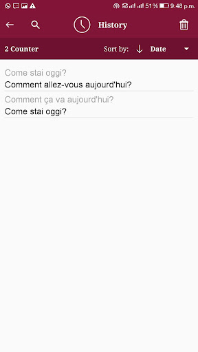 French - Italian Translator Screen 3
