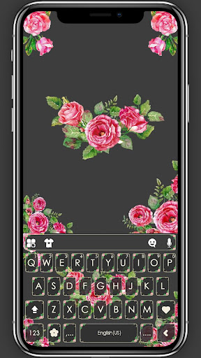 Android application Classic Vintage Flower Keyboar screenshort