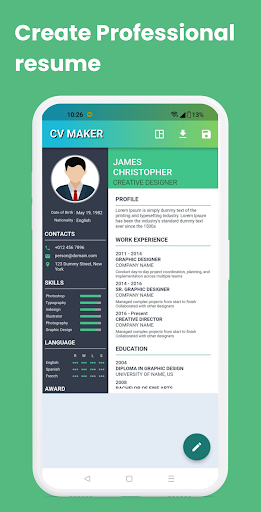 CV Maker  Professional Resume
