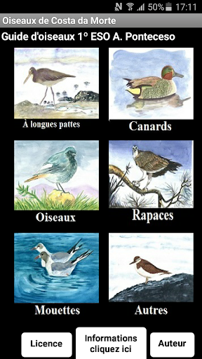 Android application Oiseaux de Costa da Morte screenshort