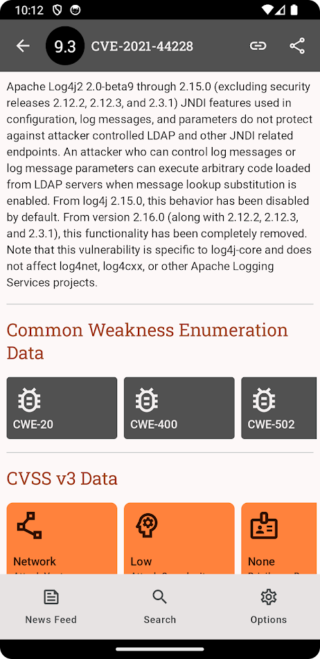 #3. CVE Alert (Android) โดย: Hakz, LLC