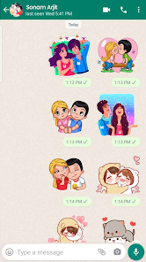 Screenshot 15 Romantic Stickers : WASticker android