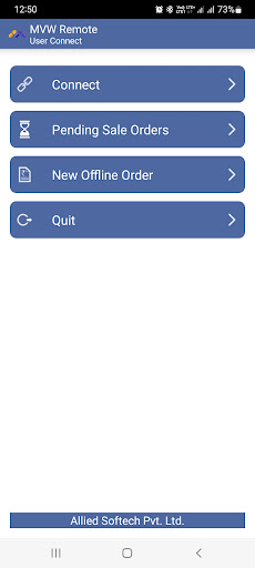 Android application MediVision MVW SalesmanConnect screenshort
