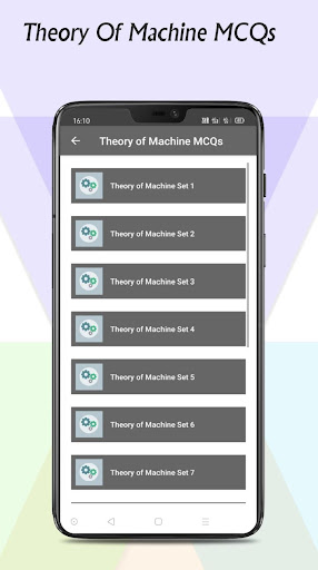 Android application Theory of Machine MCQs screenshort