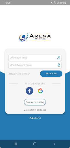 Android application Arena Cineplex screenshort