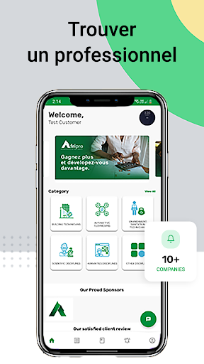Android application AfriPro screenshort