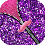 Glitter Girly Zip Lock Screen icon