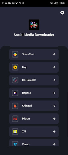 Social Media Downloader Screen 2