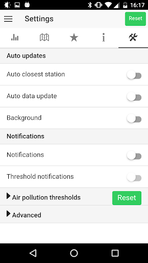Open Air Quality Screenshot