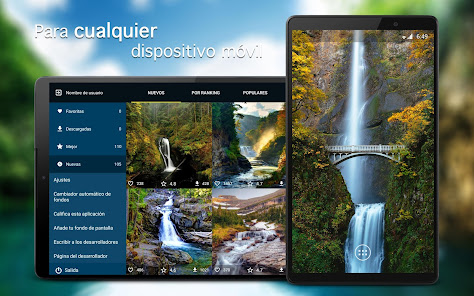 Captura 5 Fondos de pantalla cascada 4K android