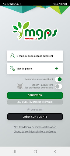 Mutuelle MGPS Screen 2
