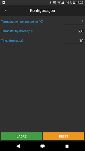Android application Isoterm EasyReg screenshort