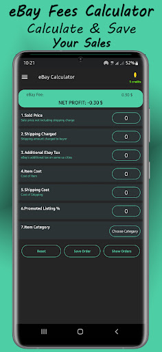 Android application Profit - eBay Fees Calculator screenshort