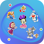 Cover Image of Télécharger Cartoon Sticker For Whatsapp Mega Pack 2021 2.0 APK