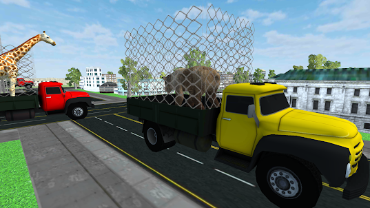 Zoo Animals Transport Truck 3D