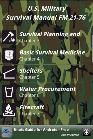 Android application Survival Guide screenshort