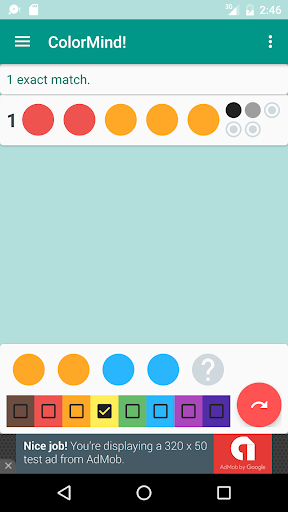 ColorMind! A mastermind puzzle Screen 2