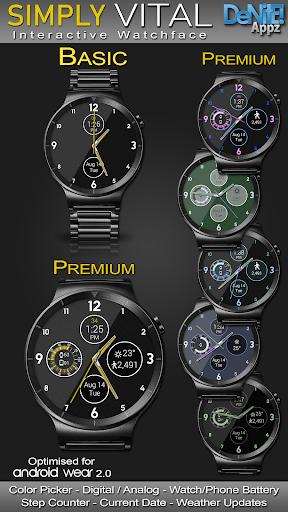 Android application Simply Vital HD Watch Face screenshort