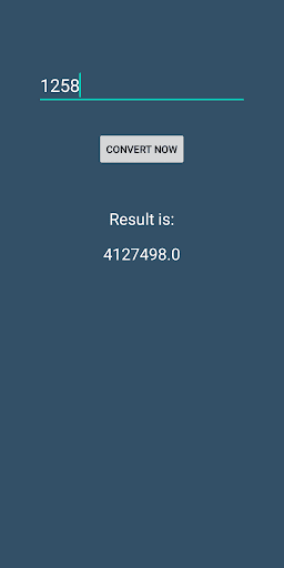 Android application km to feet converter screenshort