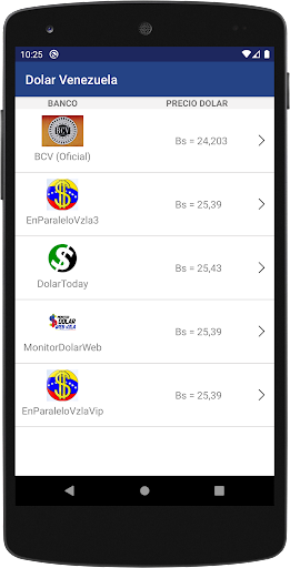 Android application Dolar Venezuela screenshort