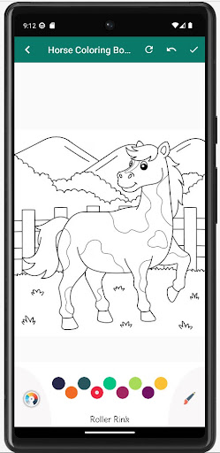 Android application Horses Coloring Book screenshort