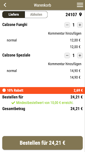 Pejas Lieferservice Screen 2