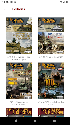 Android application Batailles & Blindés Magazine screenshort