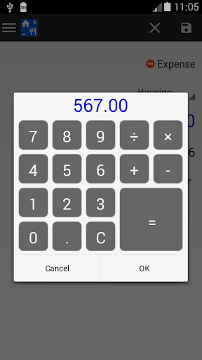 Expense & Revenue Screen 2