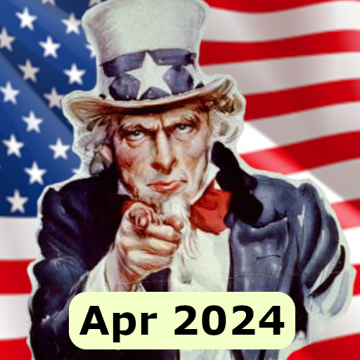 US Citizenship Test April 2024 logo