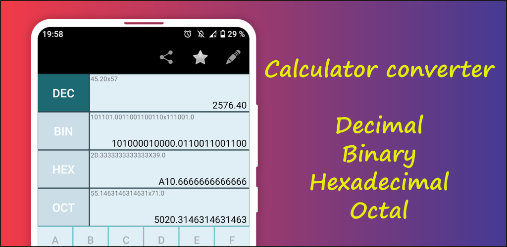 Conversor hexadecimal a decimal