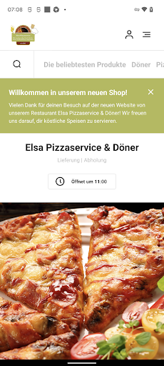 Android application Elsa Pizzaservice & Döner screenshort