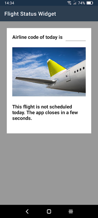 Flight Status Widget - 2.1 - (Android)
