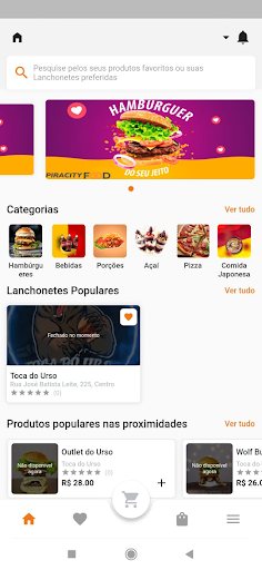 Android application PiracityFood screenshort