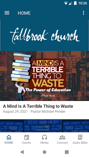 Android application Fallbrook Church Houston screenshort