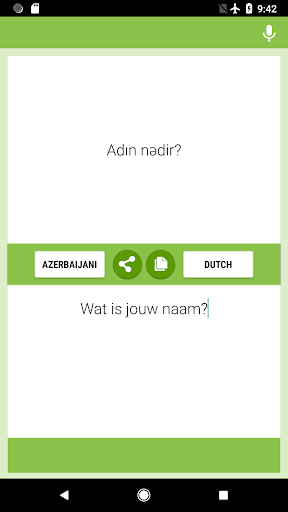 Android application Azerbaijani-Dutch Translator screenshort