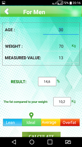Caliper Fat APP