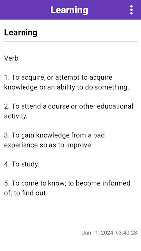English Smart Dictionary Screen 3