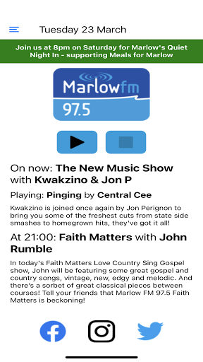 Android application Marlow FM screenshort