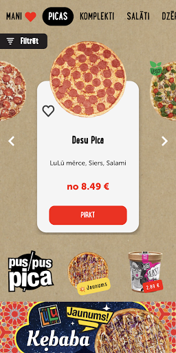 Android application Pizza Lulū - Best pizzas in La screenshort