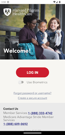 Android application Harvard Pilgrim Mobile screenshort