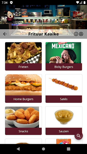 Android application Frituur Kaaike screenshort
